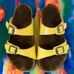 Birkenstock Rare Yellow Arizona Sandals Size 36 5.5